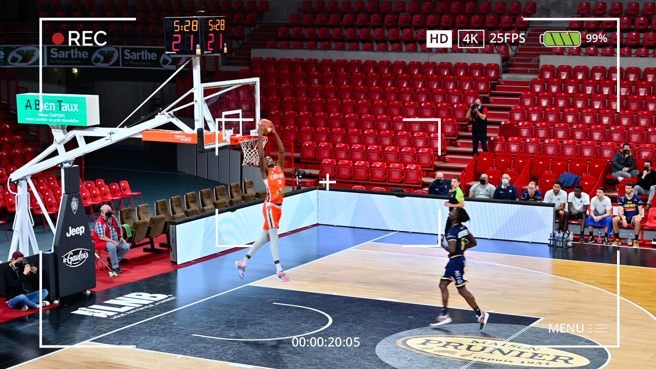 Tableaux de scores et affichage vidéo pour le basketball